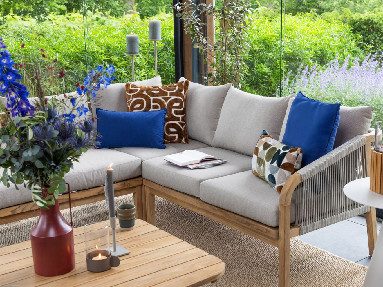 Lendenkissen 50x30 cm Blau 50x30cm