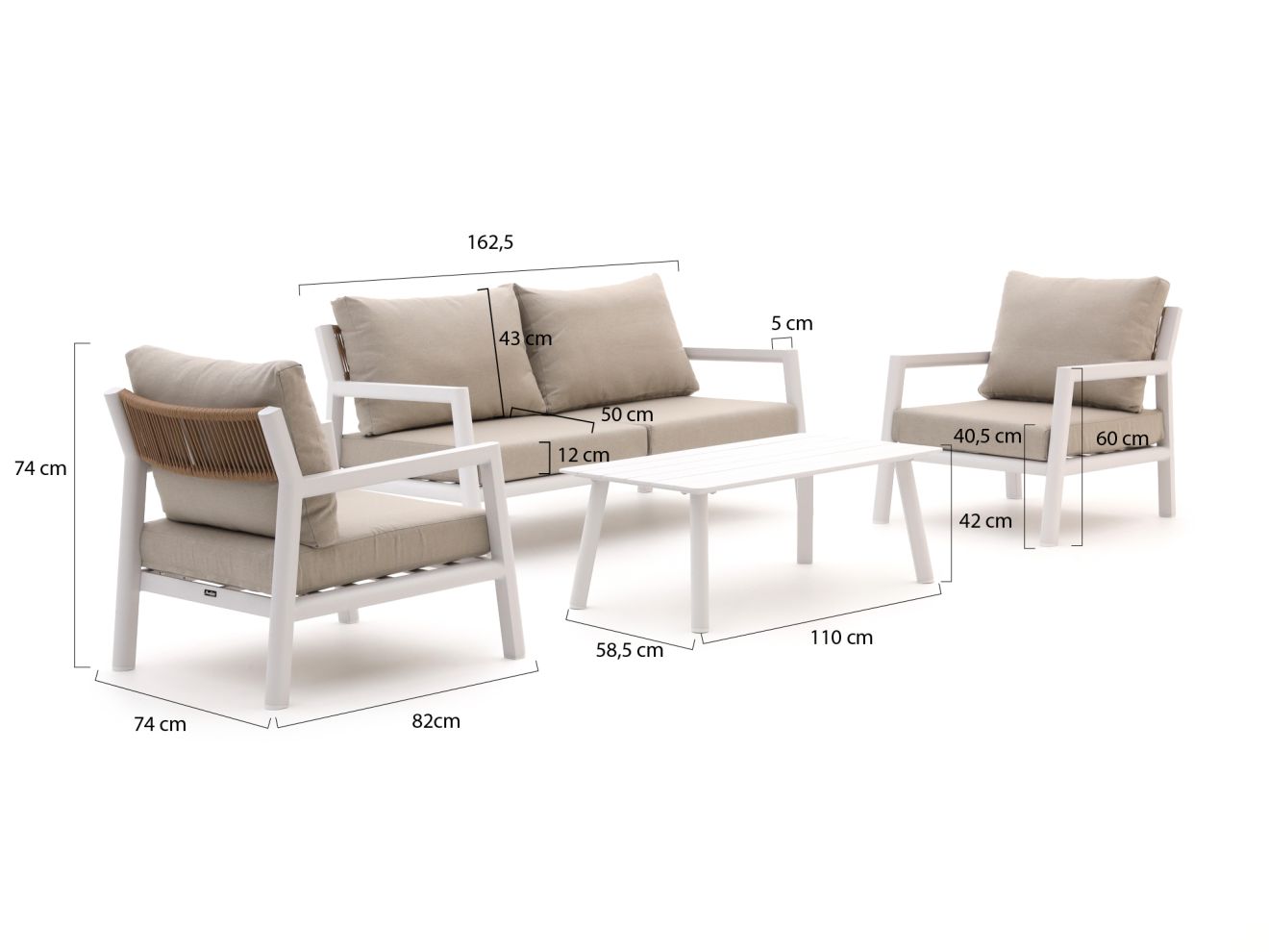 Manifesto Corsano Sessel-Sofa Lounge-Set...