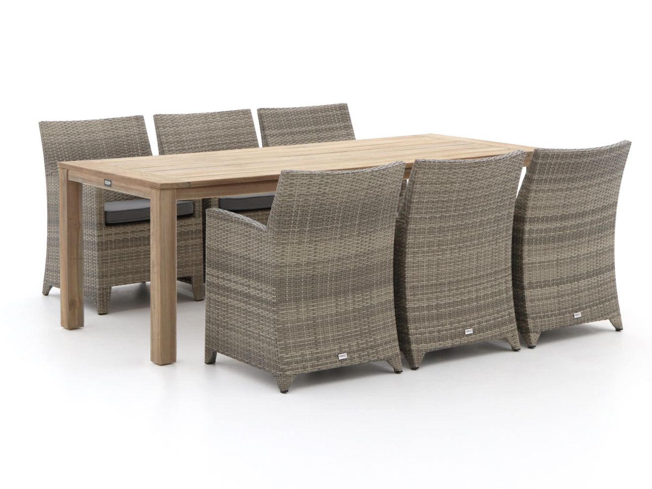 Forza Barolo/ROUGH-S 220 cm Gartenmöbel-Set 7-teilig günstig online kaufen