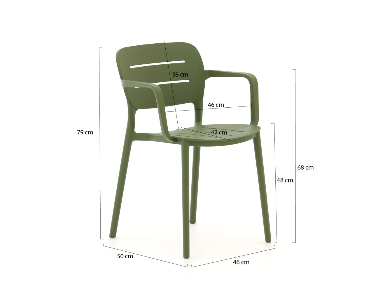 Forza Pazzia/Canzo ø 80 cm Gartenmöbel-Set 5-teilig stapelbar günstig online kaufen
