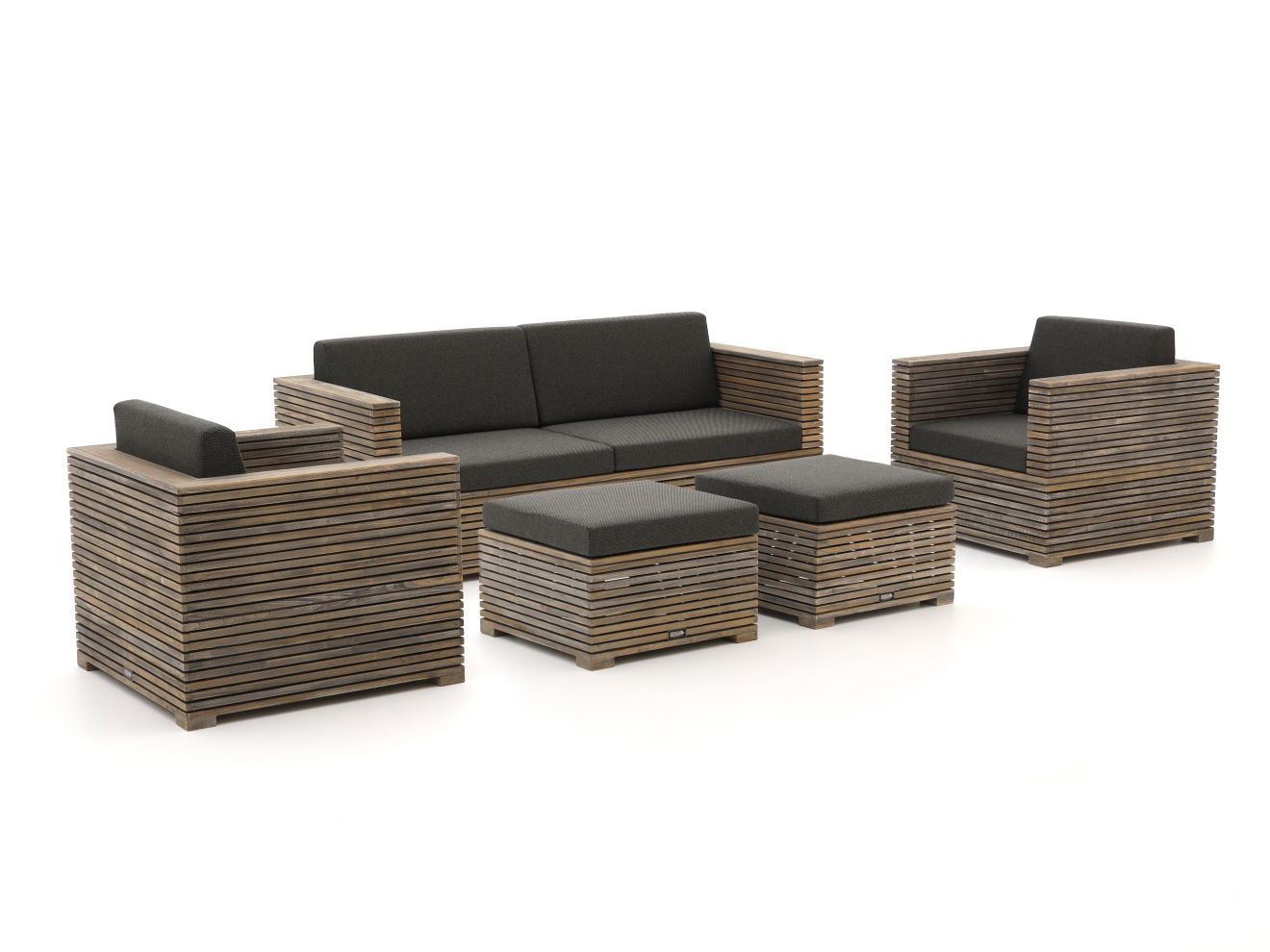 ROUGH-C Sessel-Sofa Lounge-Set 5-teilig