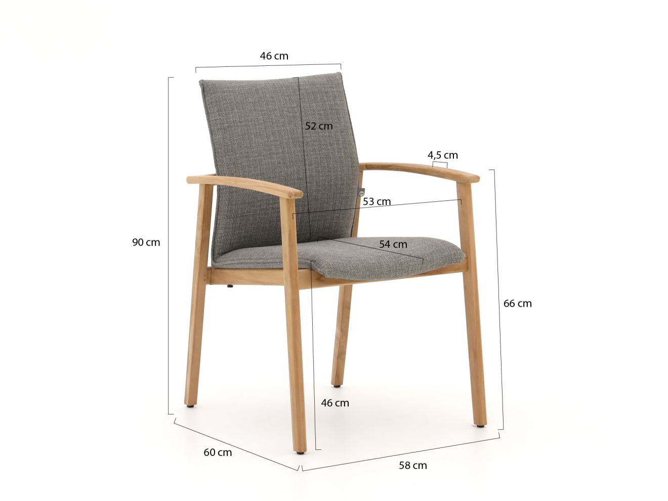 SUNS Florine/Stockholm 220 cm Gartenmöbel-Set 7-teilig stapelbar günstig online kaufen