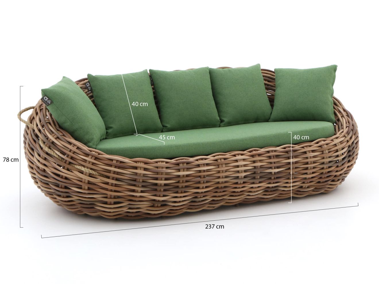 Apple Bee Cocoon Gartensofa 237 cm günstig online kaufen