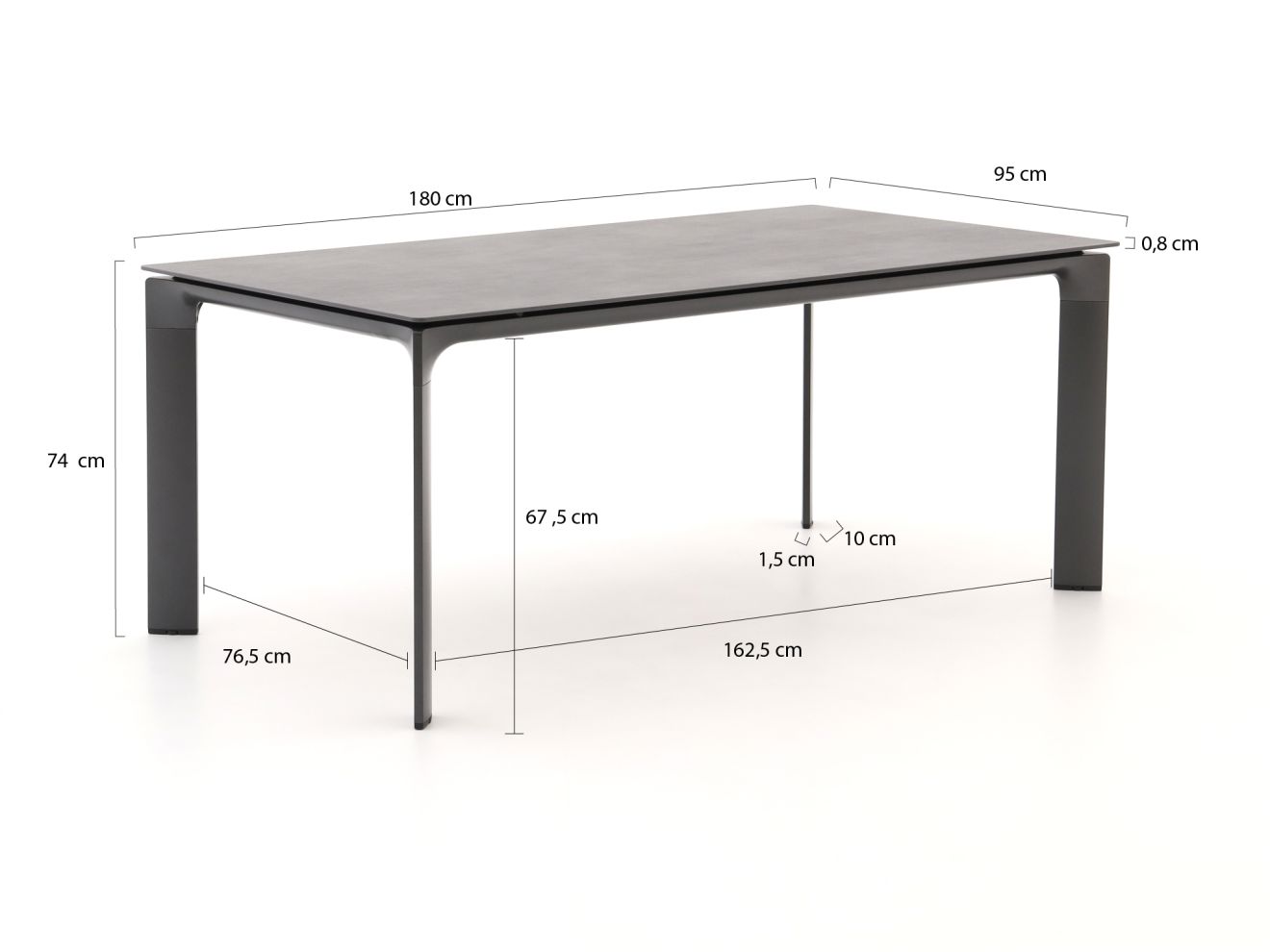 Kettler Diamond Gartentisch 180x95 cm günstig online kaufen