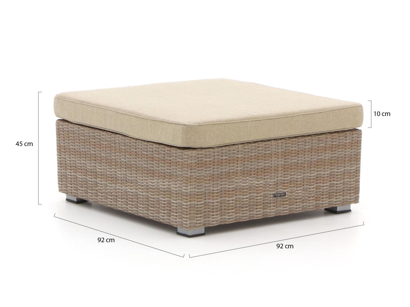 Intenso Carpino Fußbank 92x92 cm Taupe 92x92cm Rabatt: 21 %