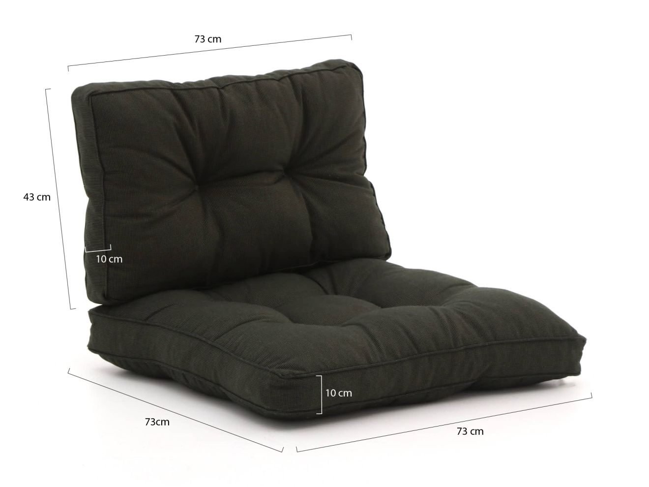 Madison Florance Loungekissen Sitz ca. 73x73 cm Rücken ca. 73x43 cm Schwarz 73x73cm Madison Florance Loungekissen Sitz ca. 73x73 cm Rücken ca. 73x43 cm Schwarz 73x73cm