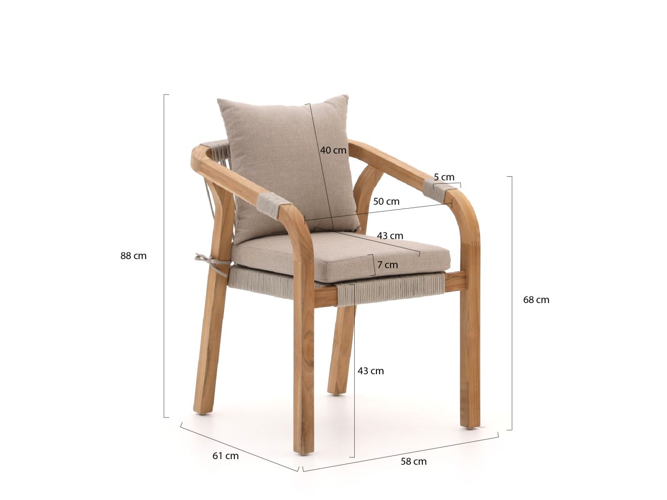 Bellagio Perzano/La Fonte ø 150 cm Gartenmöbel-Set 6-Teilig stapelbar günstig online kaufen