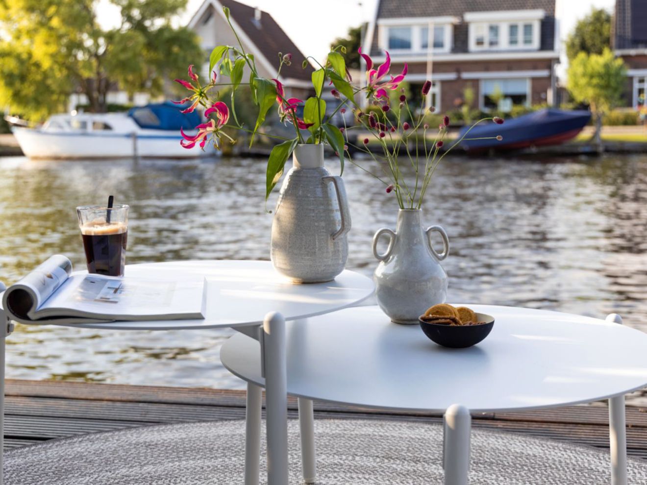 Manifesto Cella Beistelltisch Outdoor ø 75 (h: 35 cm) Weiß 75cm Rabatt: 20 %