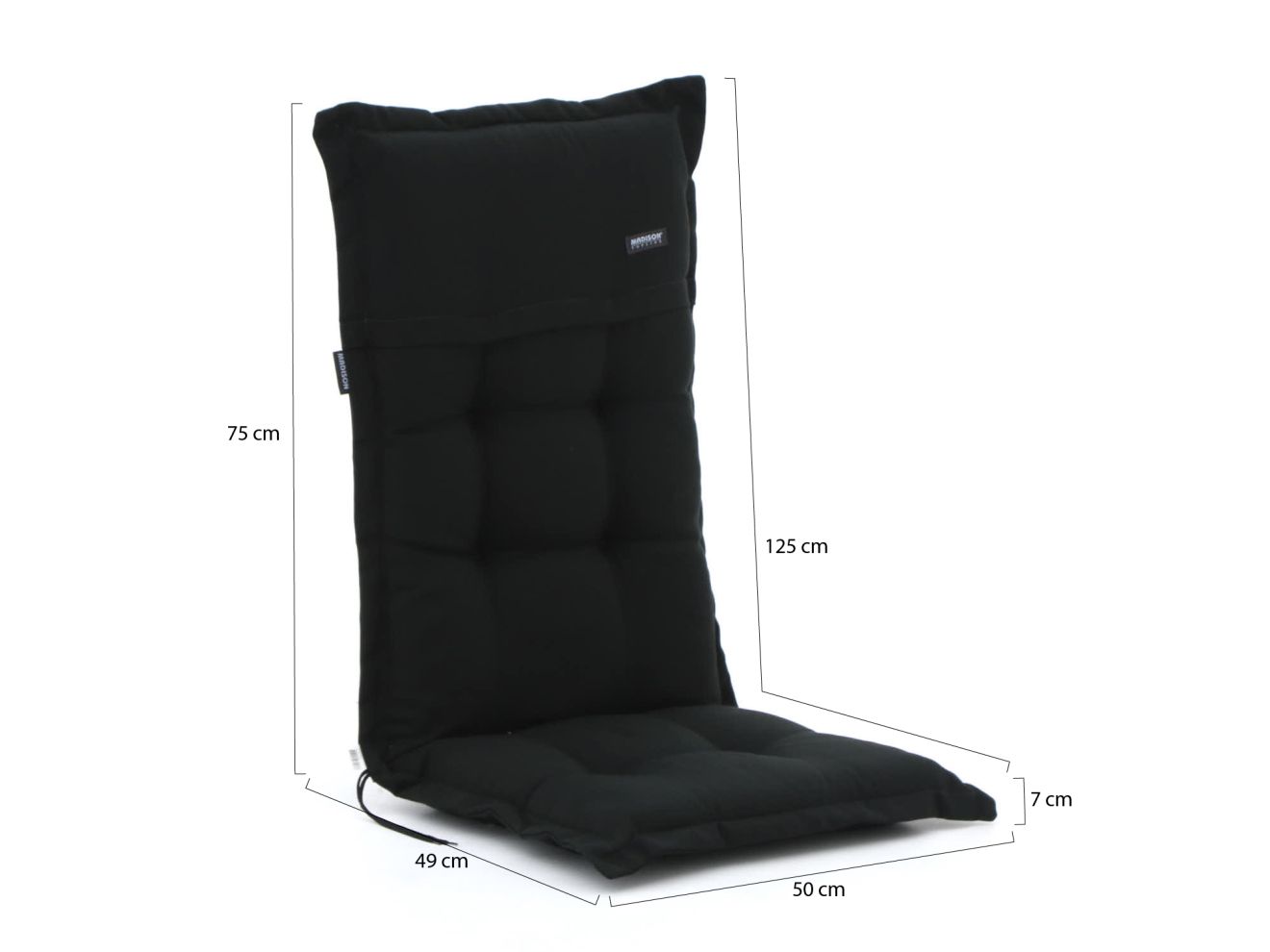 Madison Auflage Hochlehner dick 125x50 c...