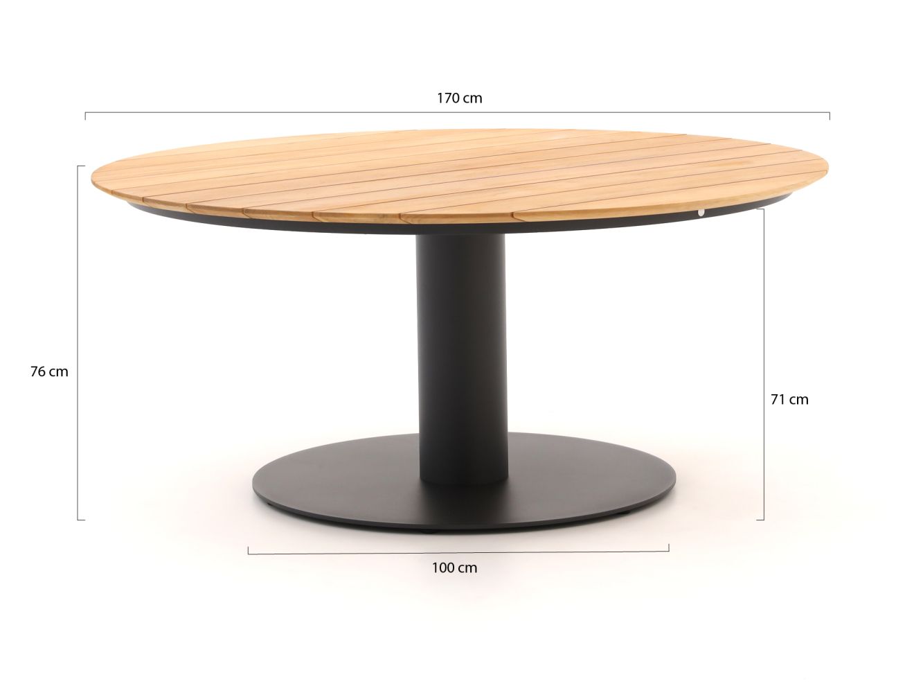 SUNS Revello/Grado ø 170 cm Gartenmöbel-Set 7-teilig Grau 170cm Rabatt: 15 %