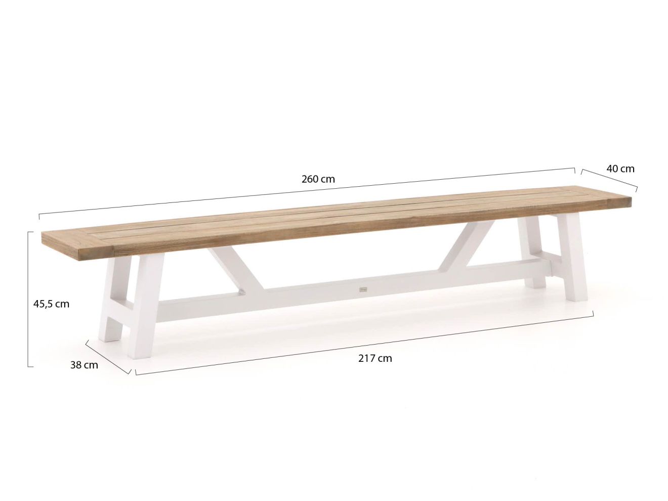 Bellagio Bresimo 260 cm Picknick Sitzgruppe 3-teilig günstig online kaufen