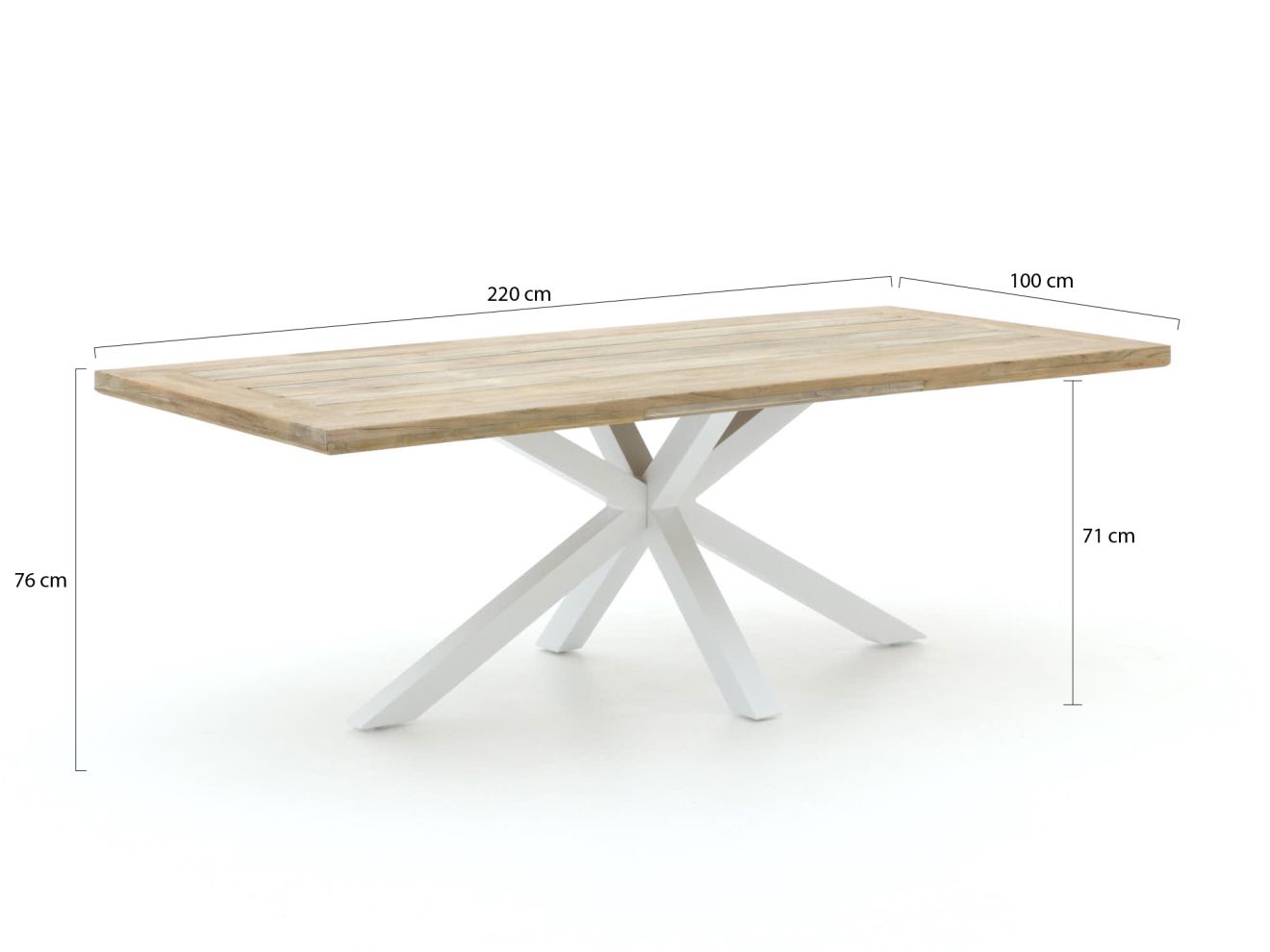 Bellagio Montorio Gartentisch 220x100 cm...