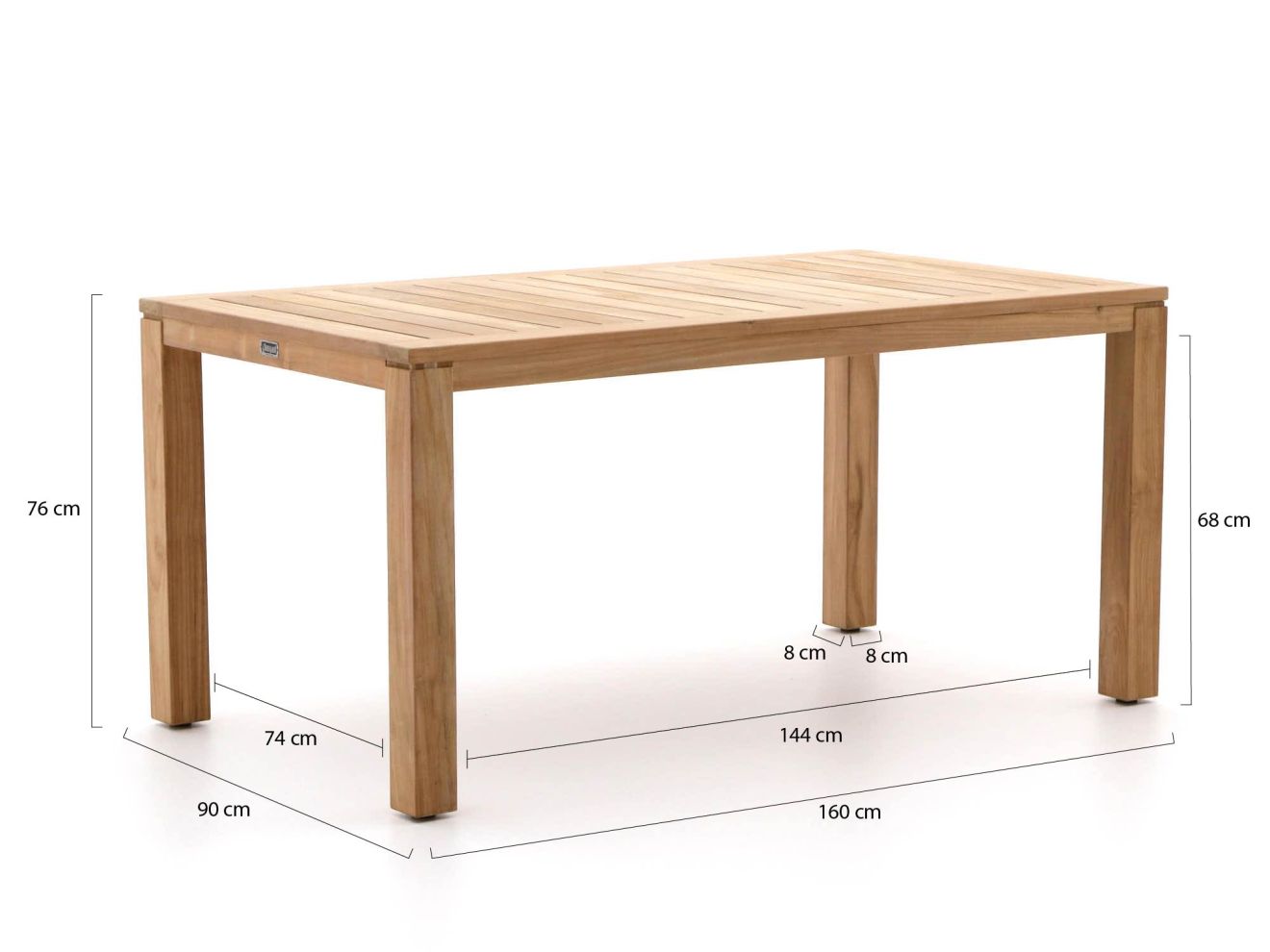 Sunyard Corby/Buxton 160 cm Gartenmöbel-Set 5-teilig verstellbar
