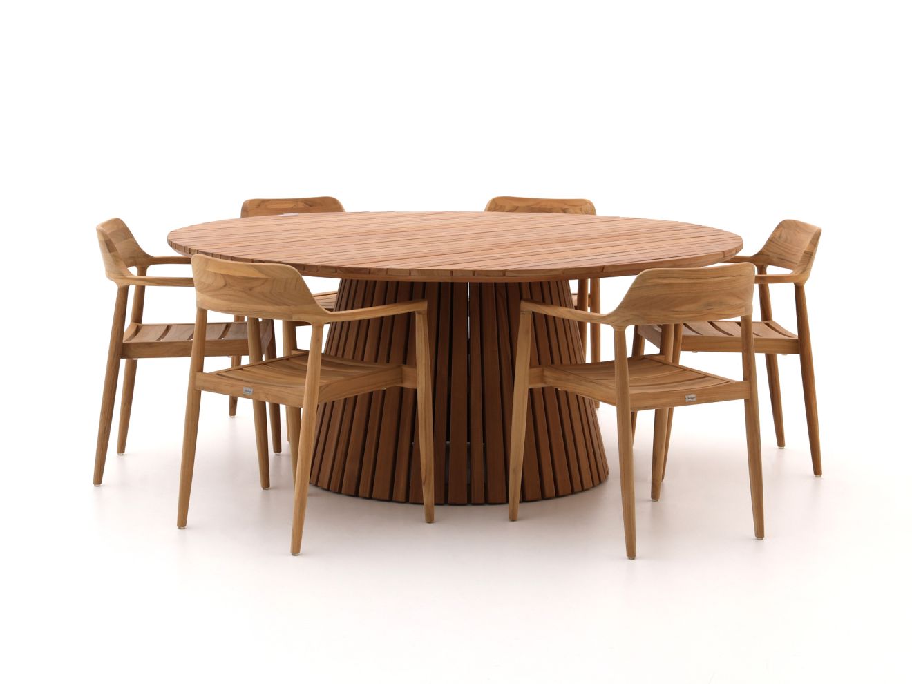 Bellagio Balba/Santa Severina ø 180 cm Gartenmöbel-Set 7-Teilig Stapelbar günstig online kaufen