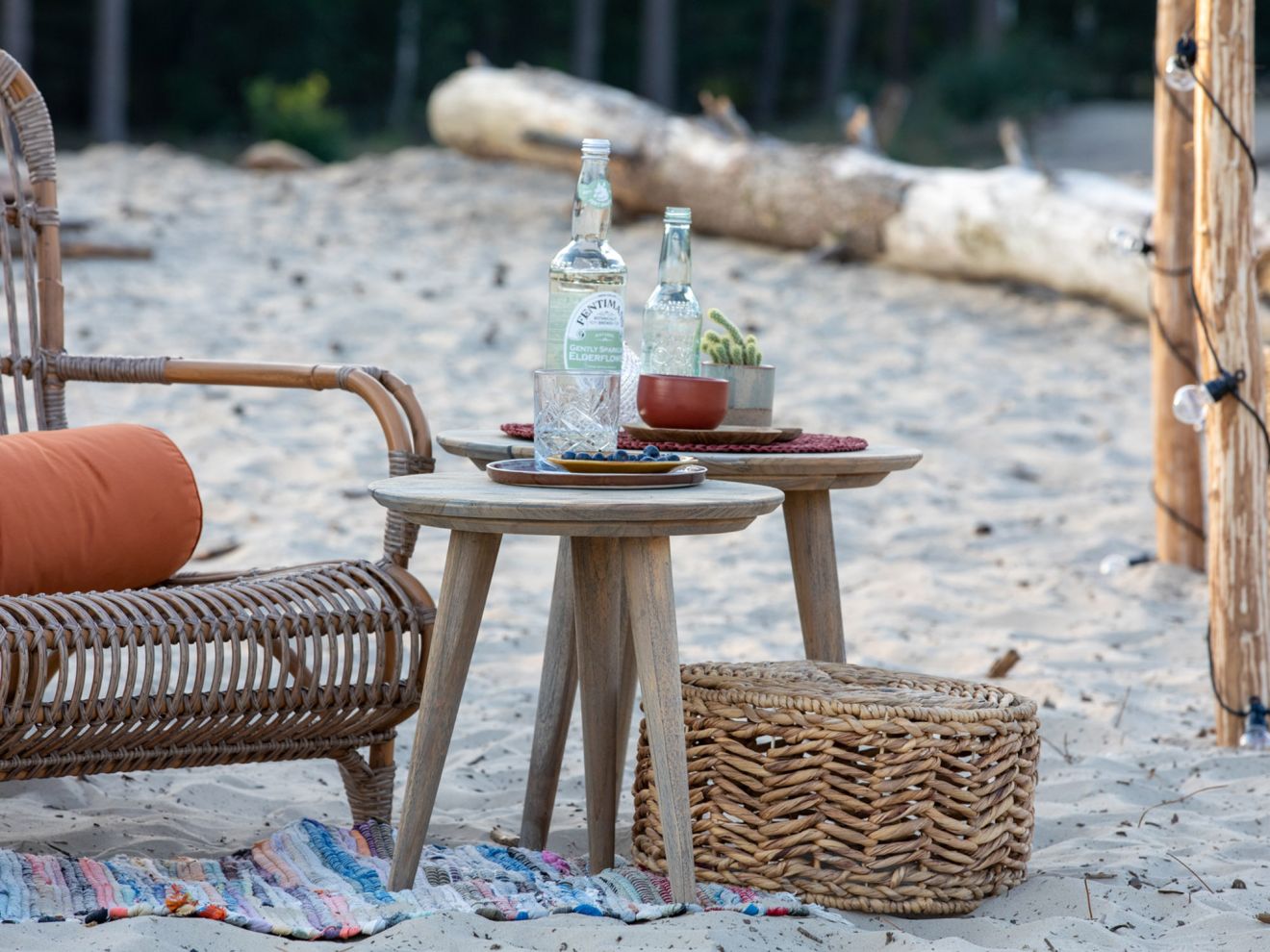 ROUGH-K Beistelltisch Outdoor ø 50x45 cm Braun 50cm Rabatt: 20 %