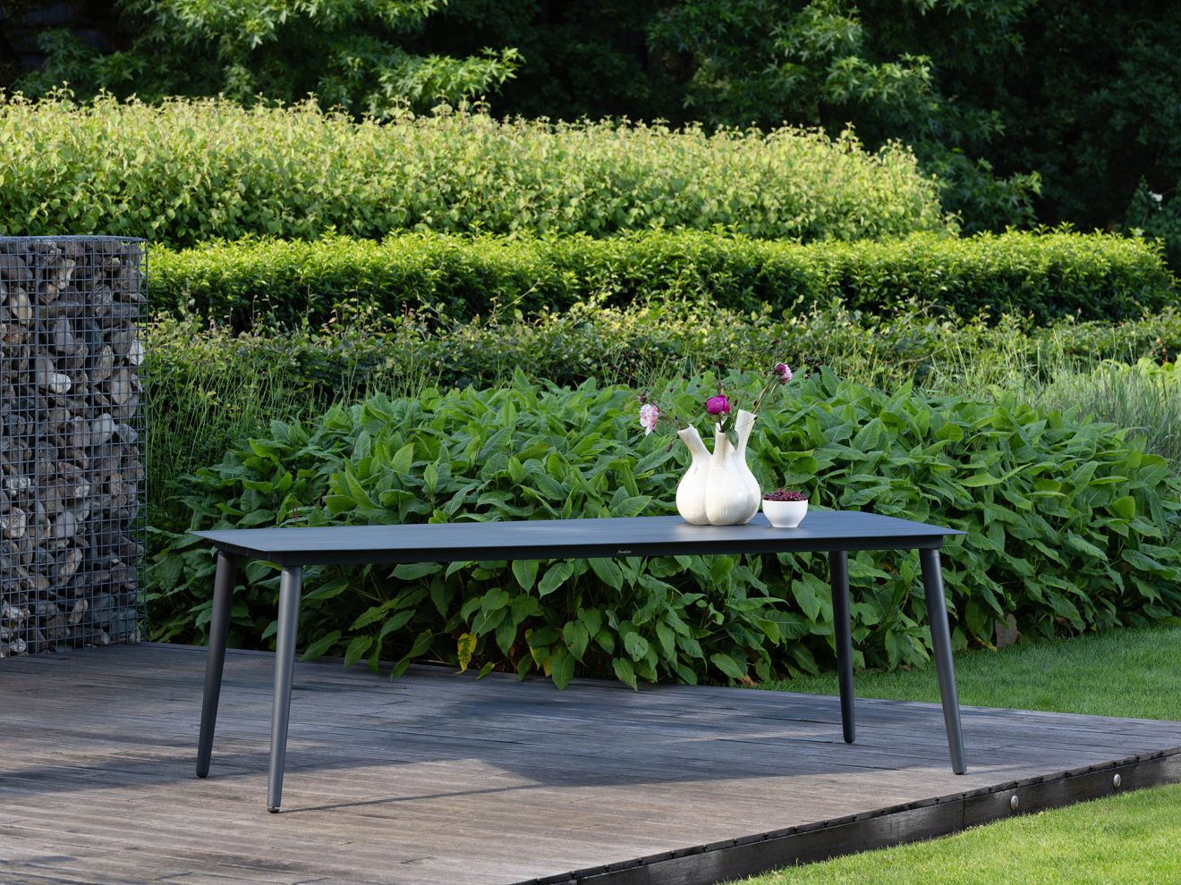 Manifesto Sora Gartentisch 220x90x74 cm Grau  Rabatt: 20 %