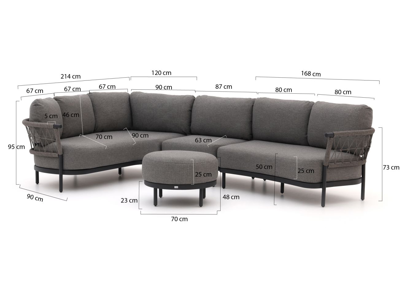 Bellagio Calizzano Ecklounge-Set 4-teili...