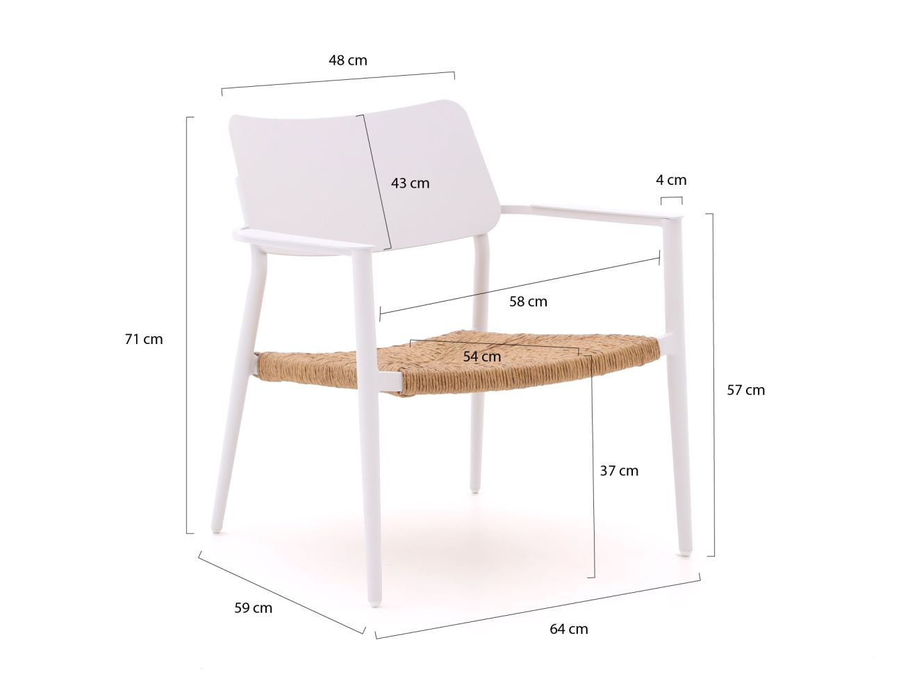 Bellagio Cino Stapelsessel Garten Weiß  Rabatt: 20 %