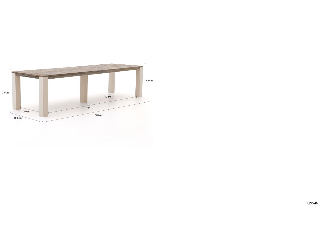 ROUGH-X Gartentisch 320x100x76 cm günstig online kaufen