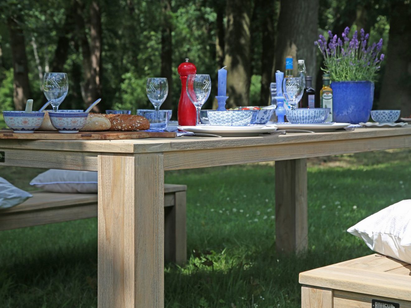 ROUGH-X 180 cm Picknick Sitzgruppe 3-teilig Braun  Rabatt: 21 %