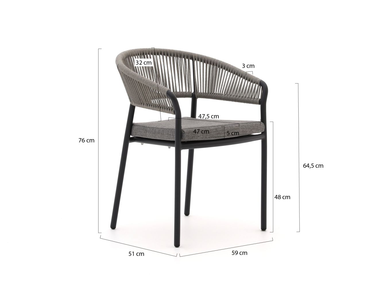 Bellagio Nova Siri/La Fonte 220 cm Gartenmöbel-Set 7-teilig stapelbar günstig online kaufen