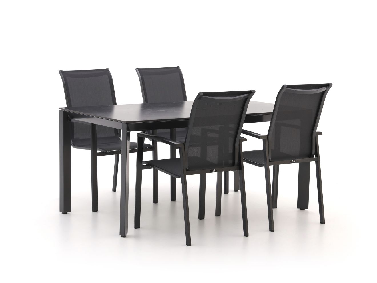 R&S Design Centallo/Sestino 160 cm Gartenmöbel-Set 5-teilig stapelbar günstig online kaufen