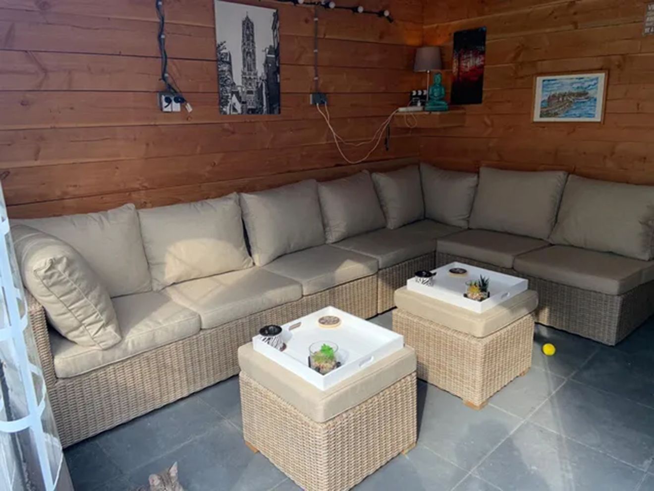 Intenso Mazzano Lounge Gartenhocker Taupe  Rabatt: 20 %