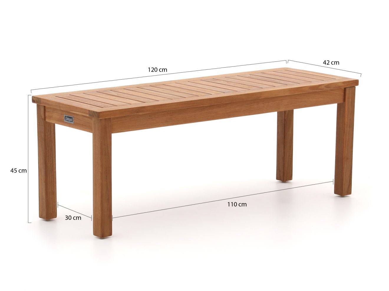 Sunyard Manchester Picknickbank 120x42x45 cm günstig online kaufen