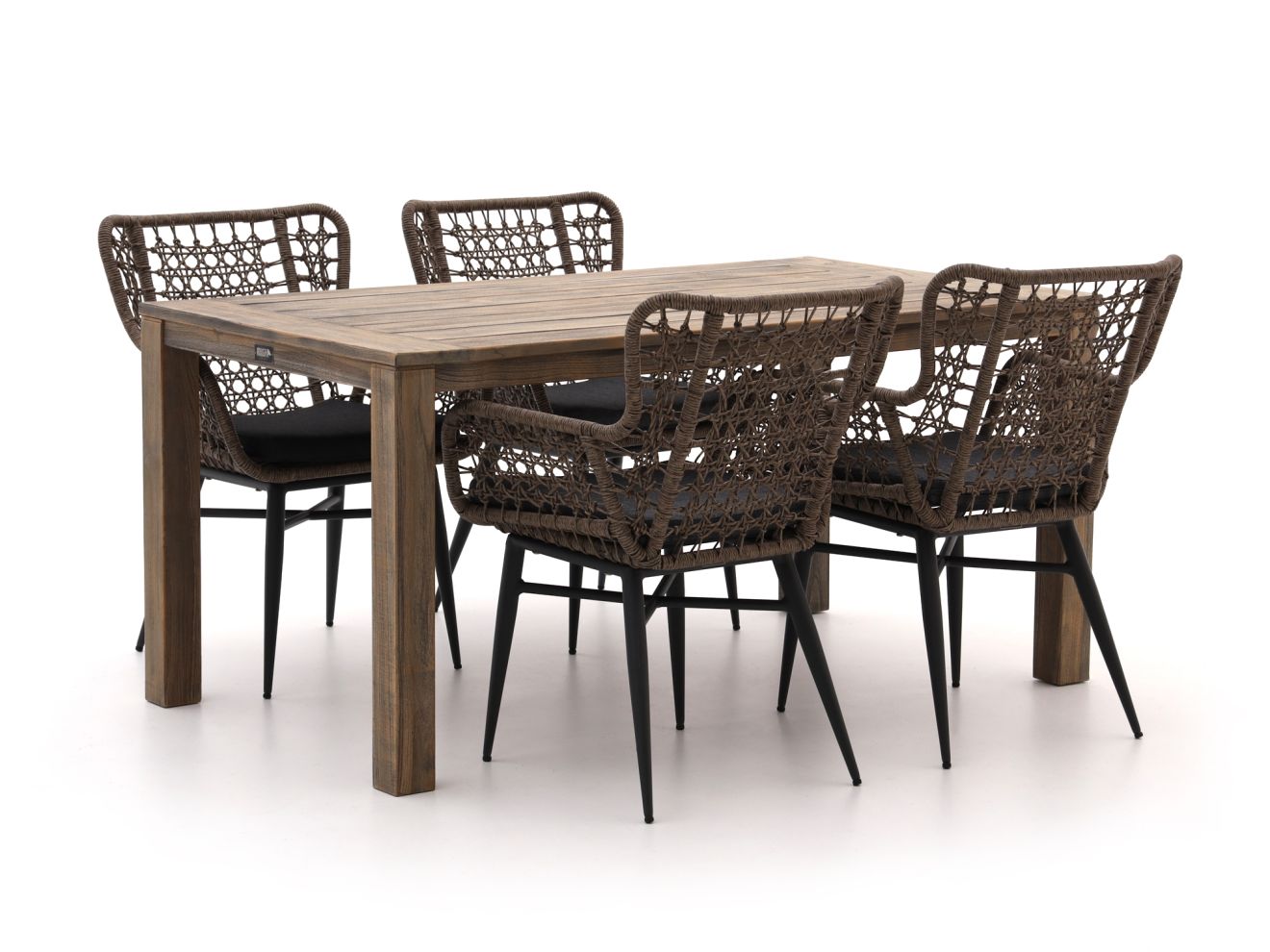 Intenso Busso/ROUGH-S 160 cm Gartenmöbel-Set 5-teilig