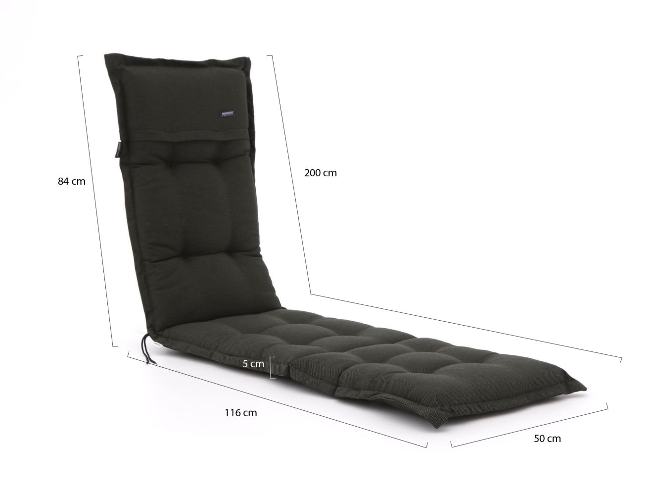 Madison Deckchairauflage 200x50 cm Rabat...