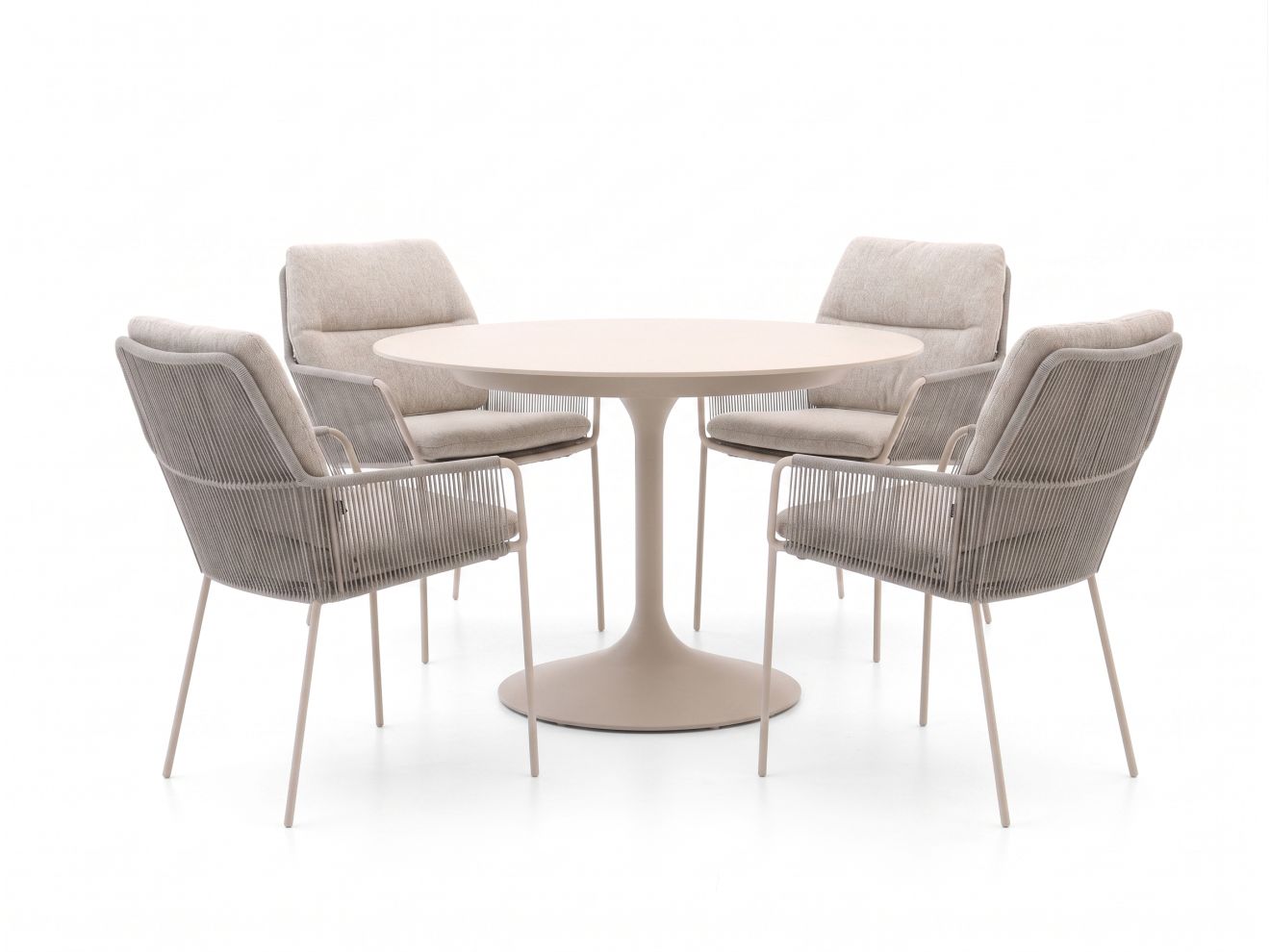 + 15 % Kassenrabatt | SUNS Punta/Nova ø 120 cm Gartenmöbel-Set 5-teilig