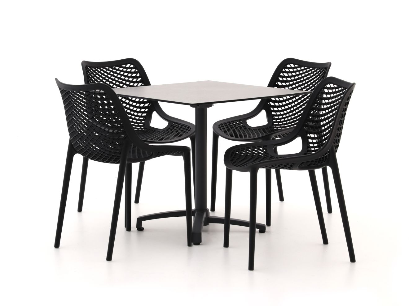 Forza Ripi/Canzo 80 cm Gartenmöbel-Set 5-teilig stapelbar klappbar günstig online kaufen