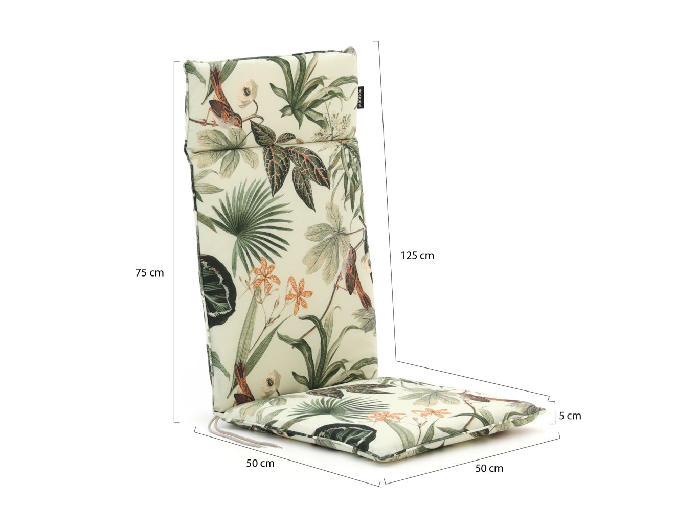 Madison Auflage Hochlehner dünn 125x50c...