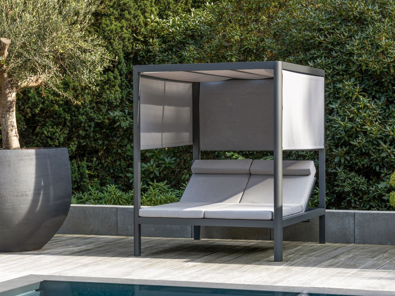 Bellagio Padua Lounge Himmelbett Grau  R...