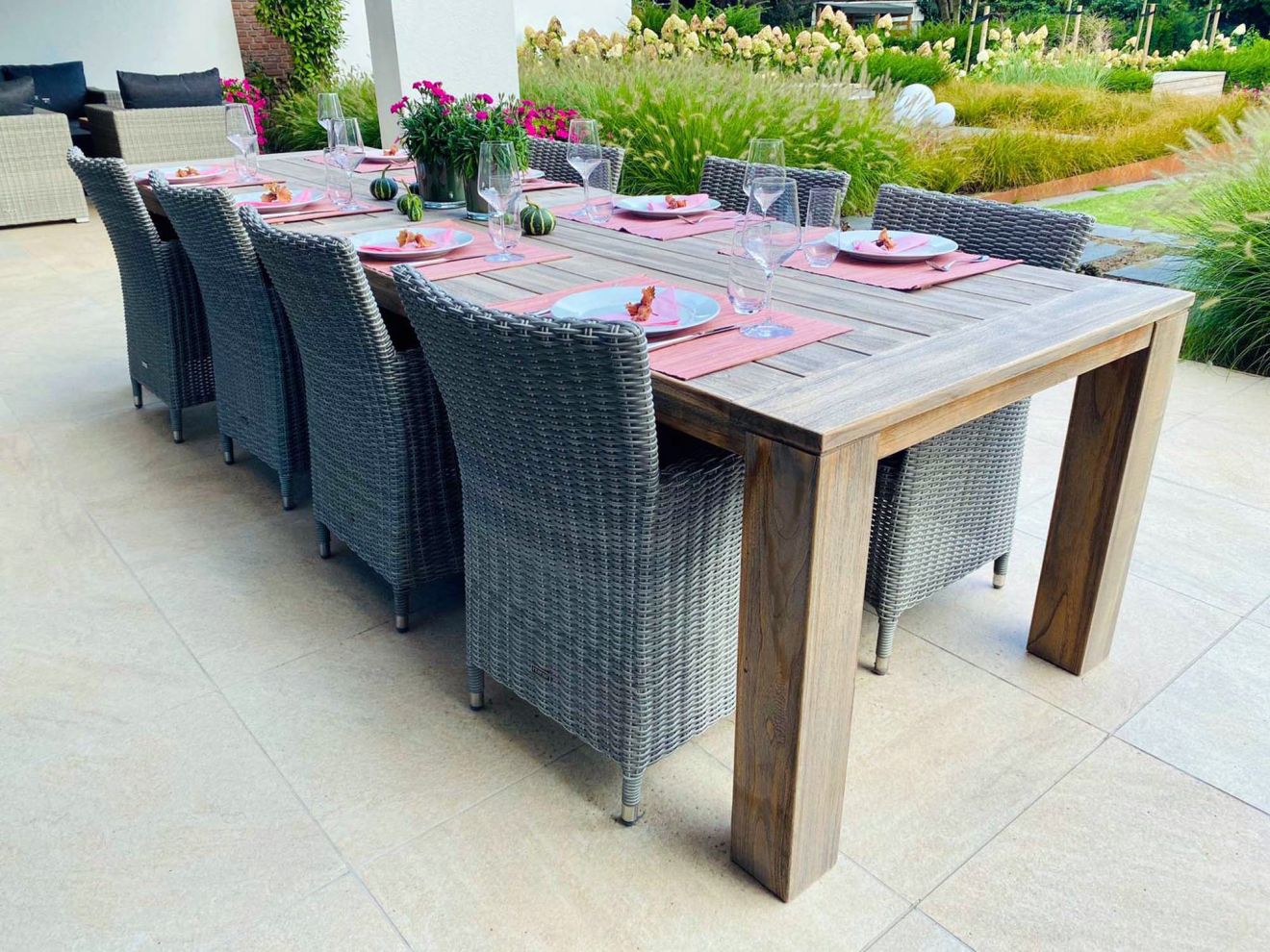 ROUGH-S Gartentisch 300x90x76 cm Braun ... ROUGH-S Gartentisch 300x90x76 cm Braun ...