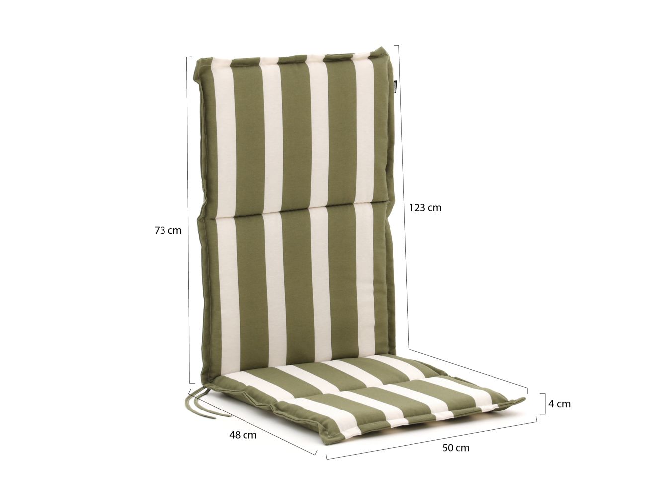 Hartman Auflage Hochlehner dünn 123x50 cm Grün 123x50cm Rabatt: 30 %