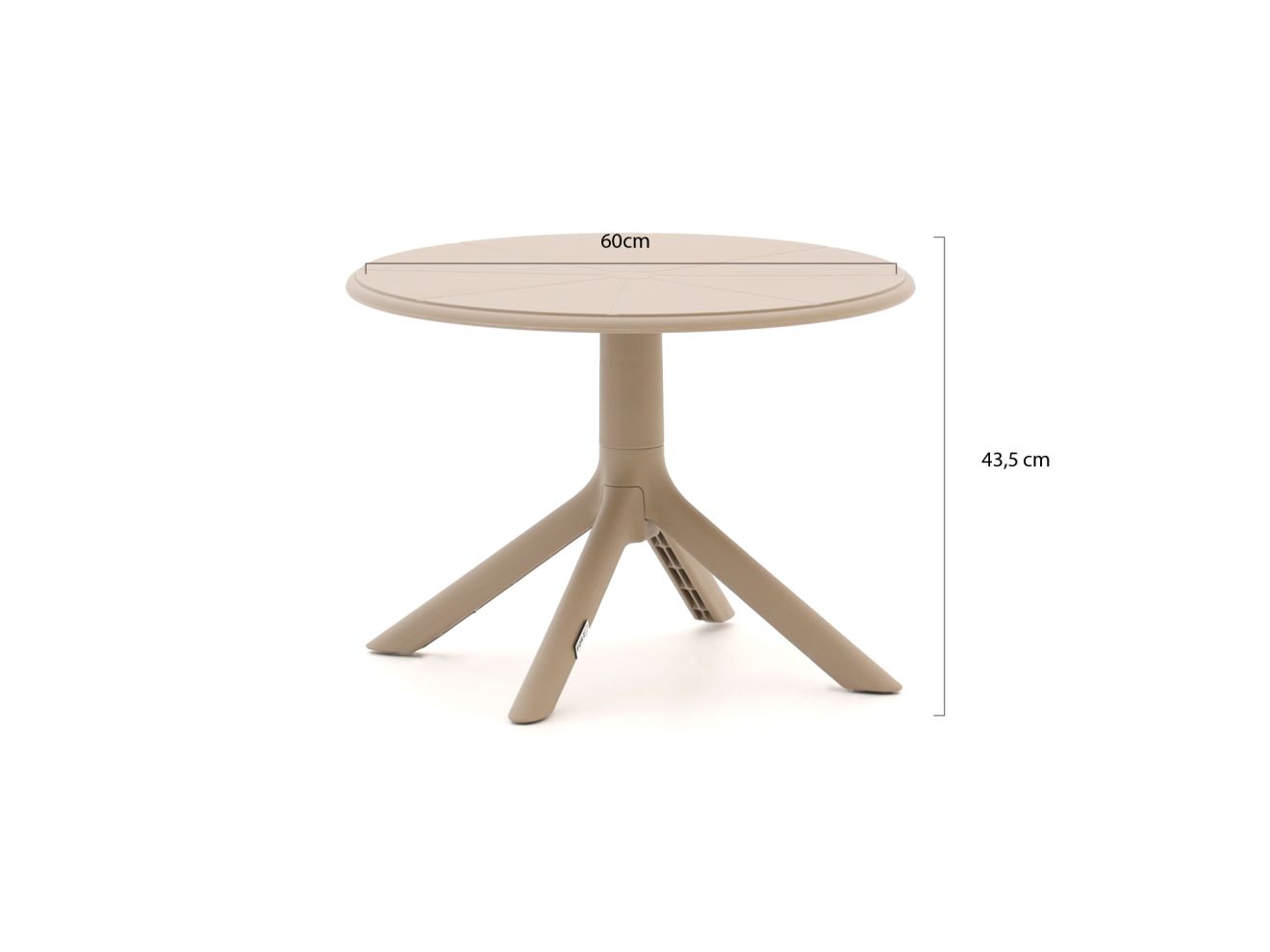 Forza Rieti Gartentisch ø 60 cm (h:43,5 cm) Taupe 60cm Forza Rieti Gartentisch ø 60 cm (h:43,5 cm) Taupe 60cm