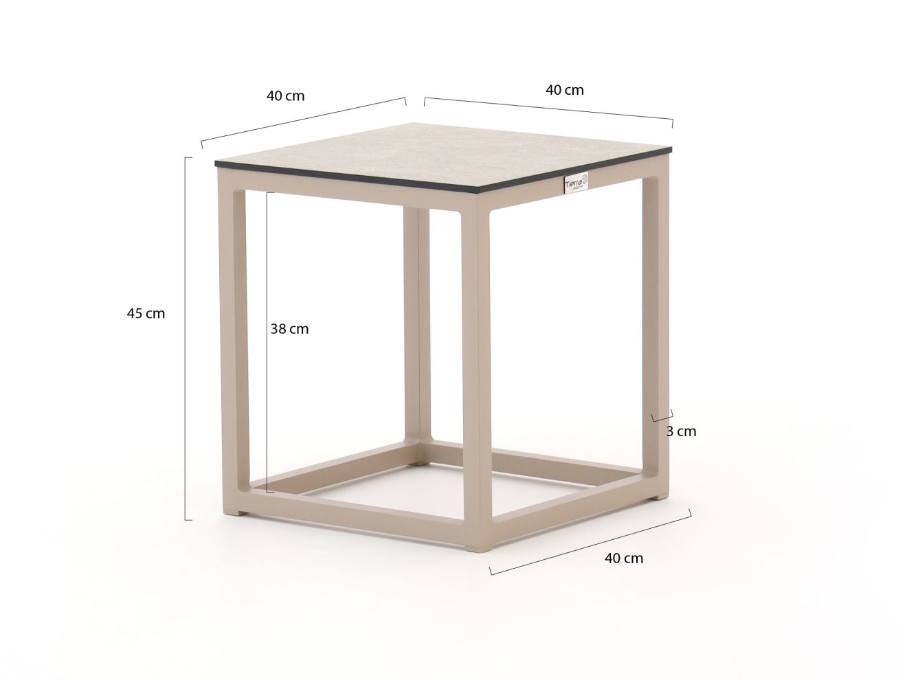 Tierra Outdoor Rio Loungetisch 40x40x45 cm günstig online kaufen