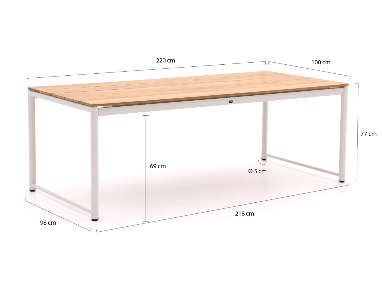 Hartman Sophie/Fontaine 220 cm Gartenmöbel-Set 7-teilig Weiß  Rabatt: 19 %