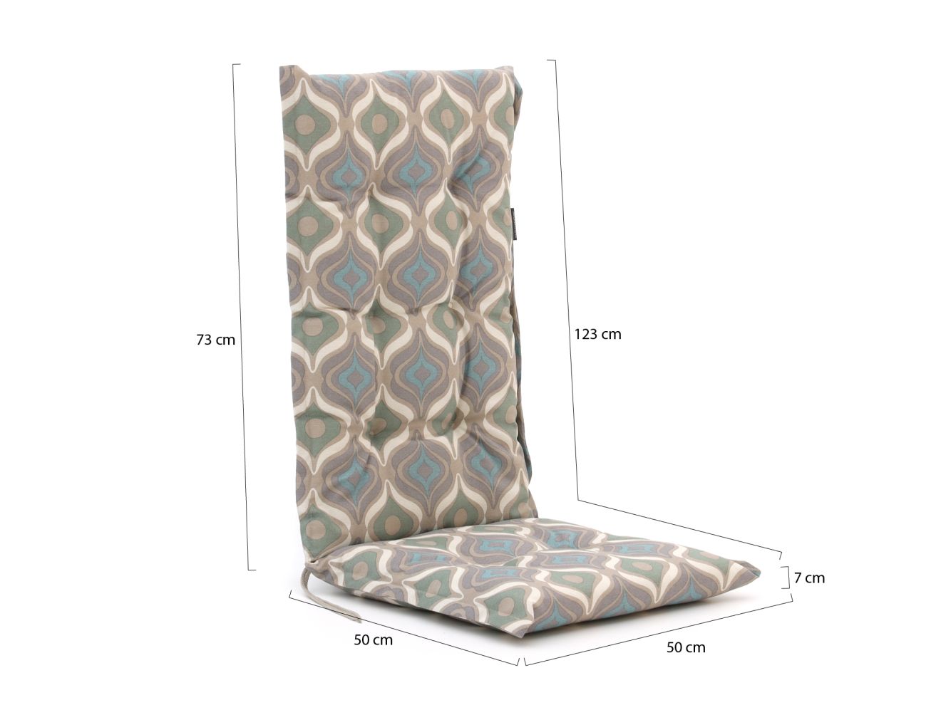 Madison Hochlehner dick 123x50 cm Taupe 123x50cm Rabatt: 33 %