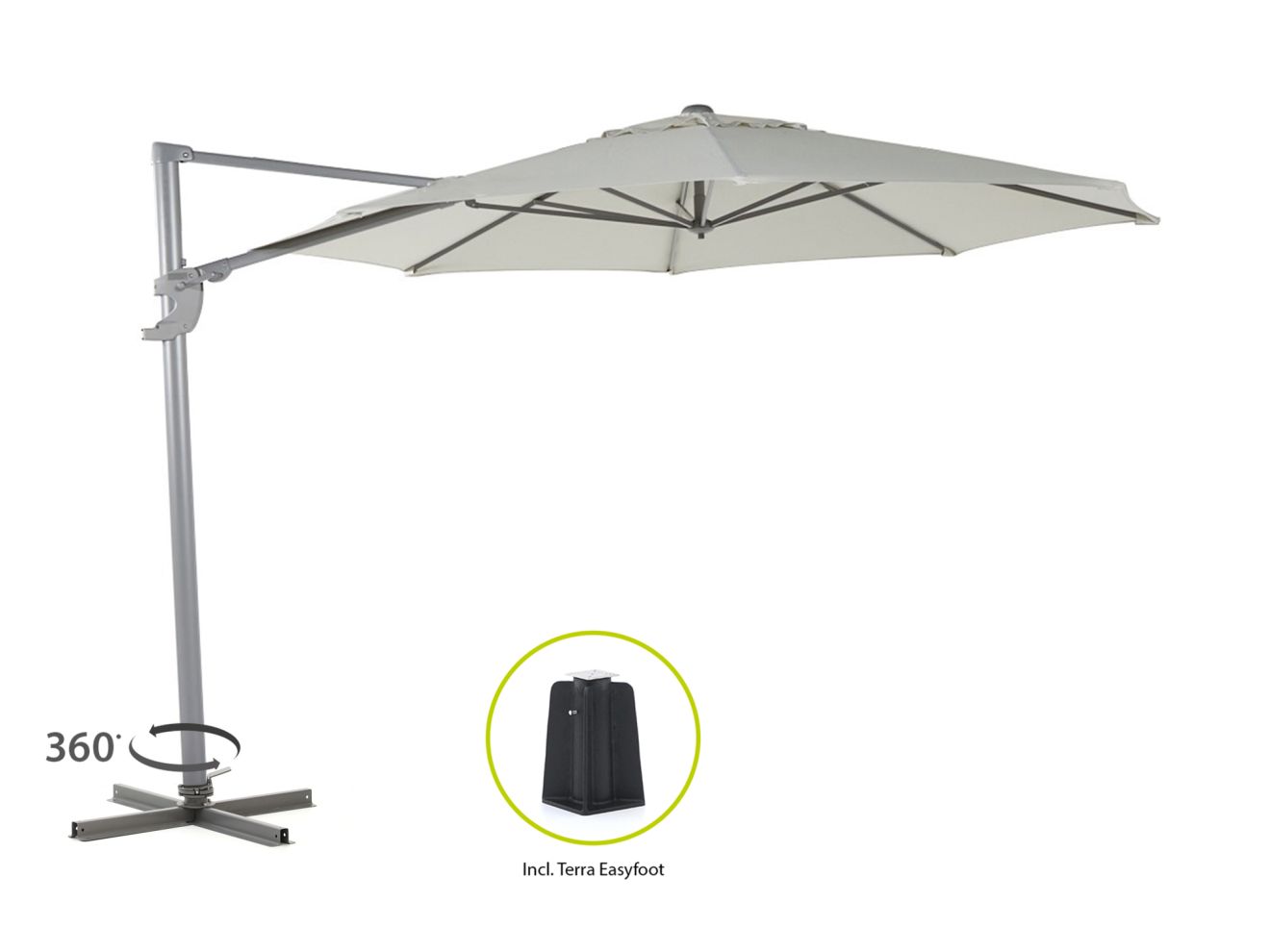 Shadowline Francisco Ampelschirm ø 330 cm Weiß 330cm Rabatt: 16 % Shadowline Francisco Ampelschirm ø 330 cm Weiß 330cm Rabatt: 16 %