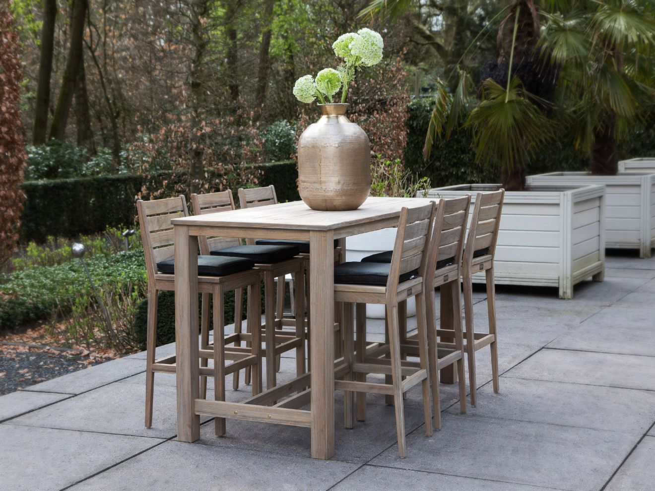 ROUGH-S/ROUGH-X 180 cm Gartenbar-Set 7-t...