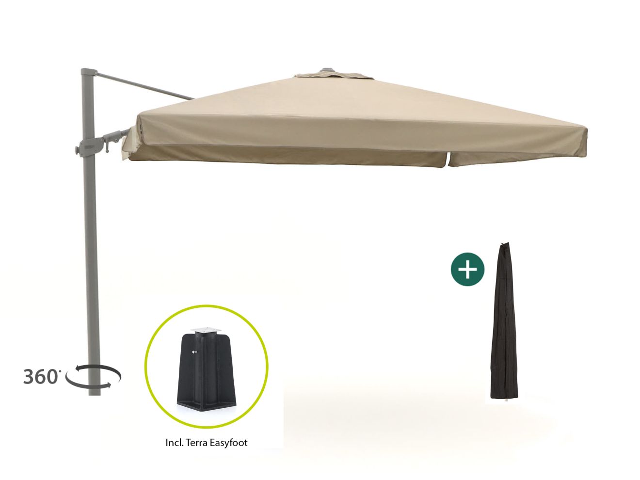 Shadowline Miami Ampelschirm 300x300 cm günstig online kaufen