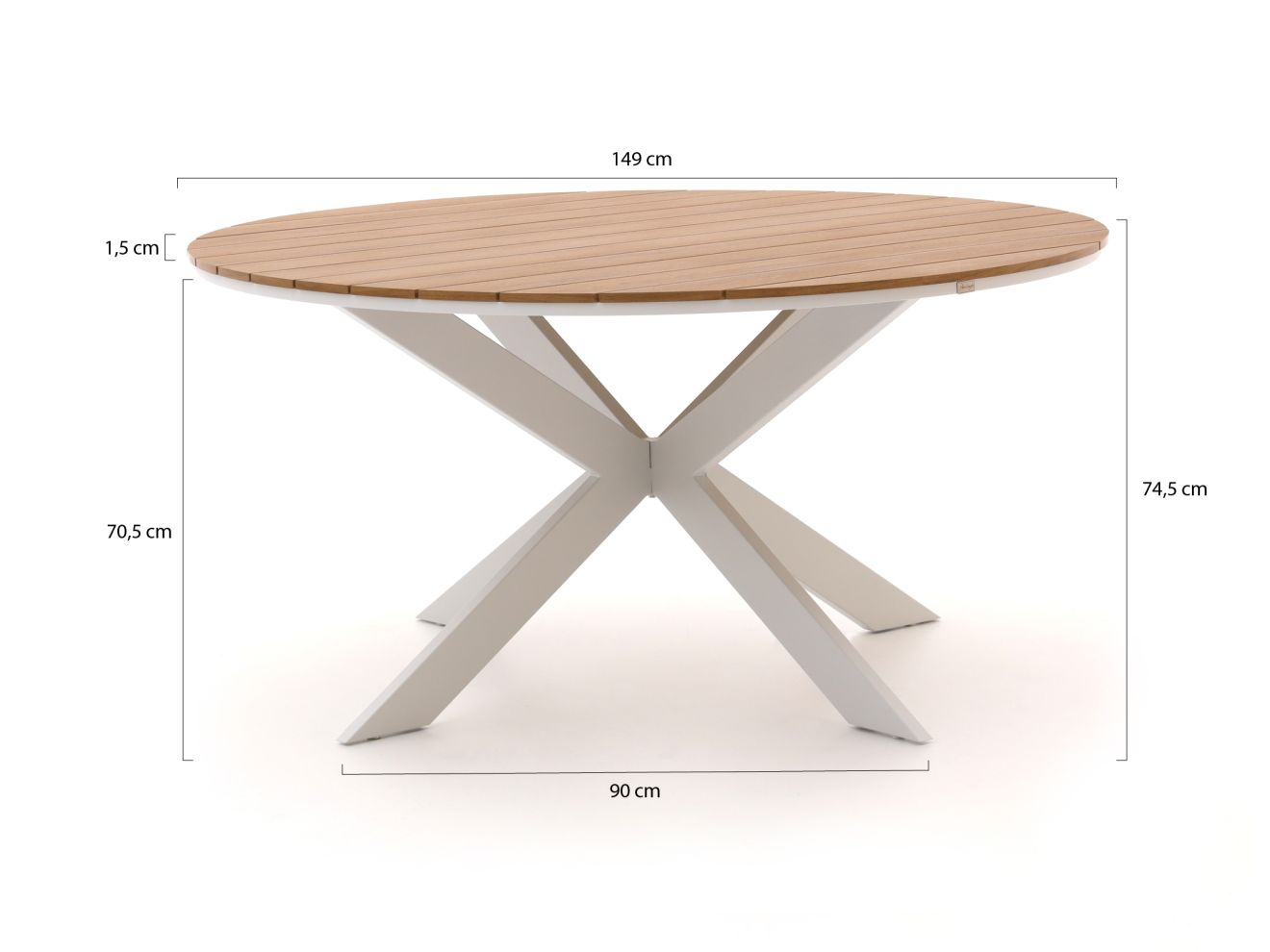 Bellagio Dranera/Fidenza ø 149 cm Gartenmöbel-Set 6-teilig stapelbar Grau 149cm Rabatt: 19 %