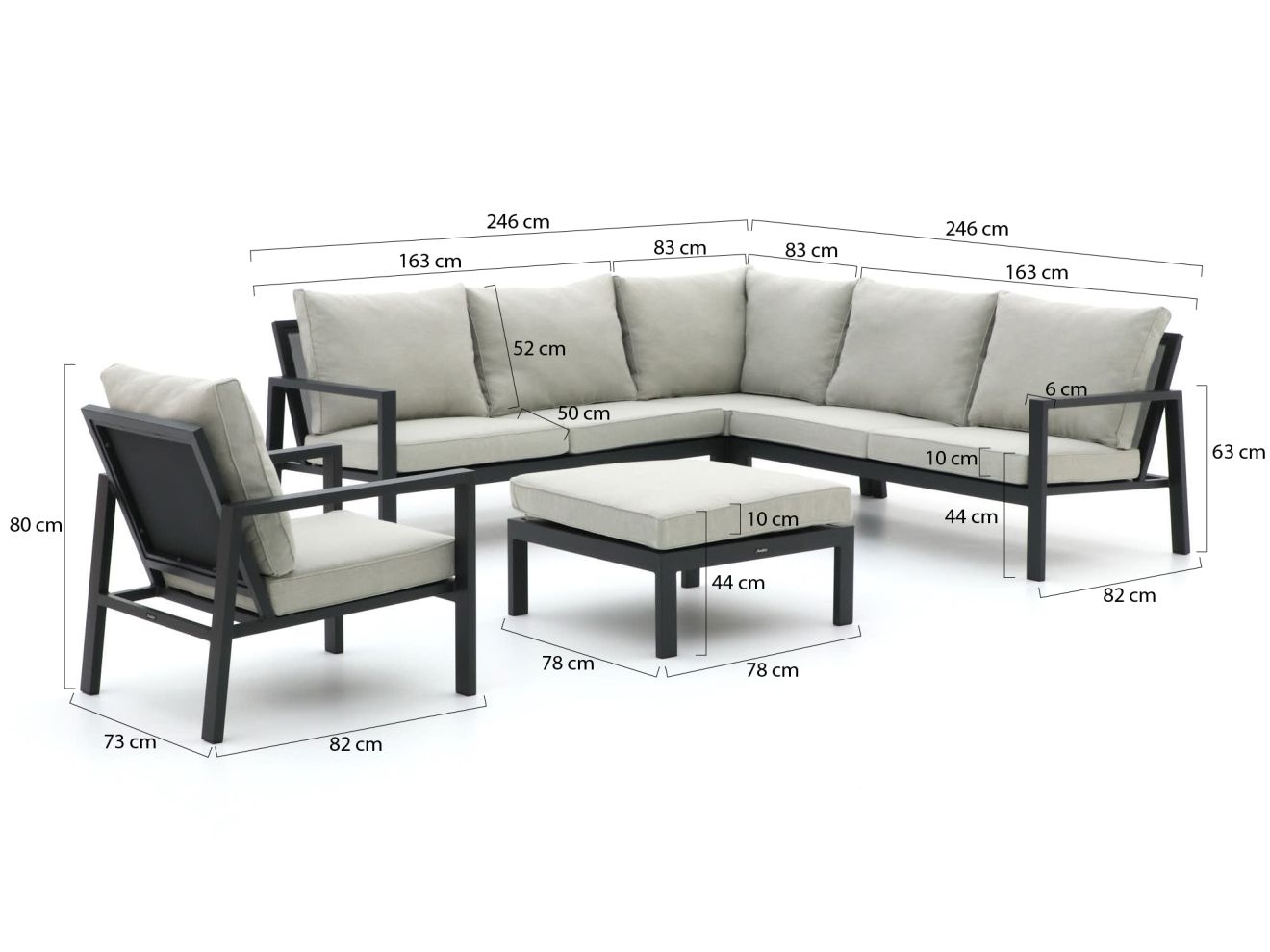 Manifesto Alzano Ecklounge-Set 5-teilig ...