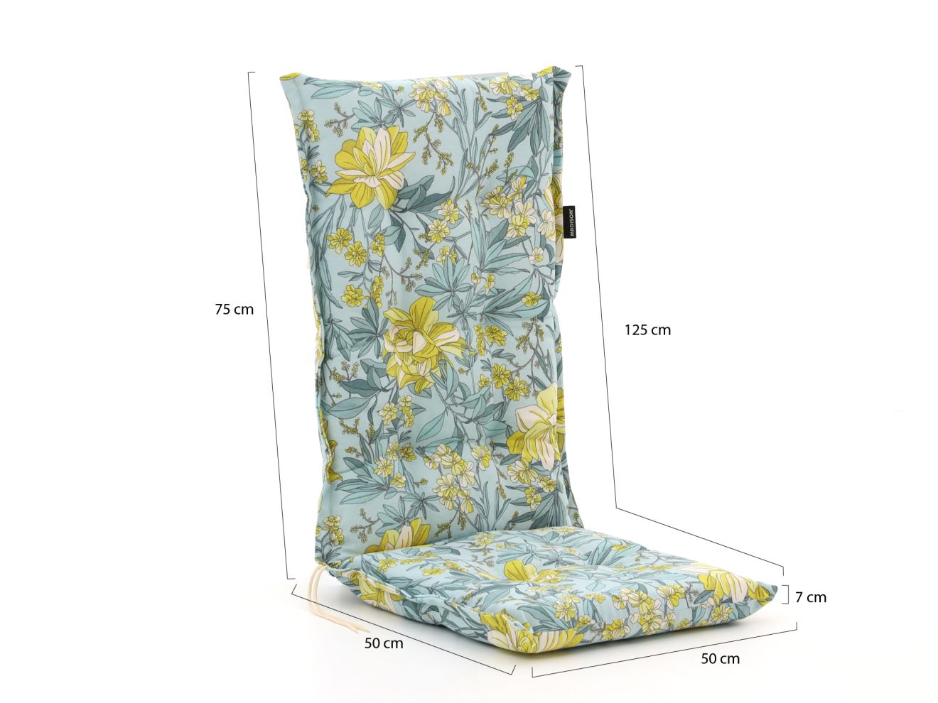 Madison Auflage Hochlehner dick 125x50 cm Gelb 125x50cm