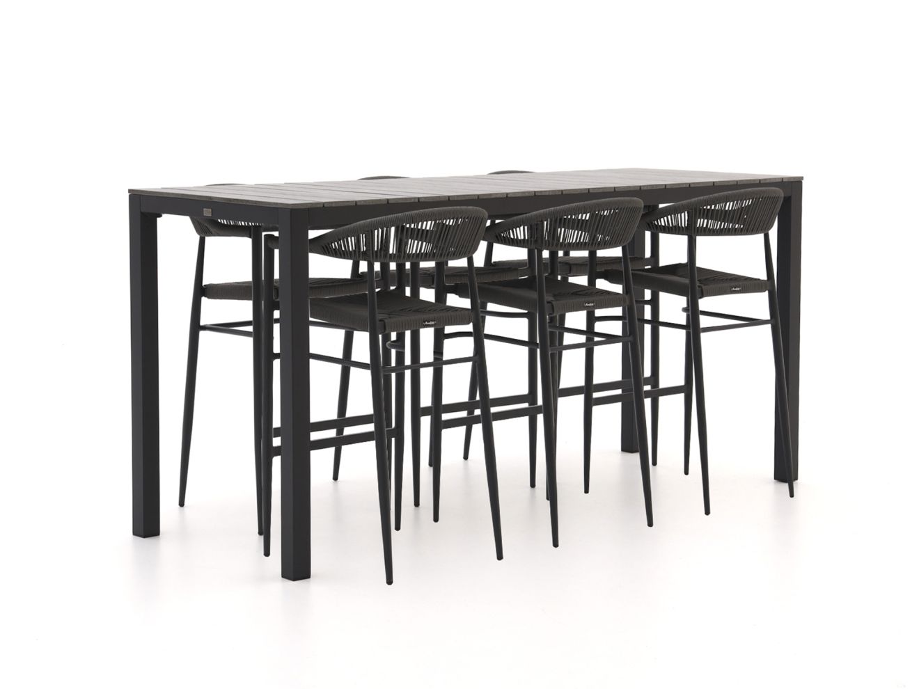 Manifesto Belpasso/Fidenza 220 cm Gartenbar-Set 7-teilig stapelbar günstig online kaufen