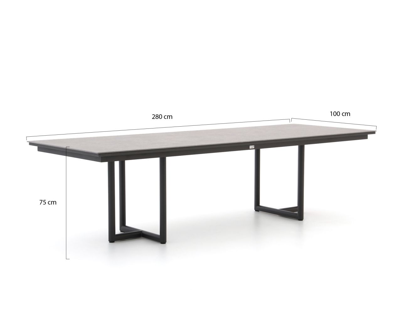 Tierra Outdoor Liv/Naro 280 cm Gartenmöbel-Set 9-teilig stapelbar Grau