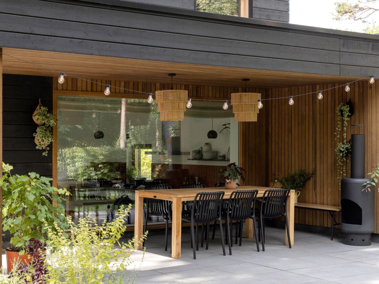 Forza Cali Gartenstuhl stapelbar Schwarz  Rabatt: 58 %