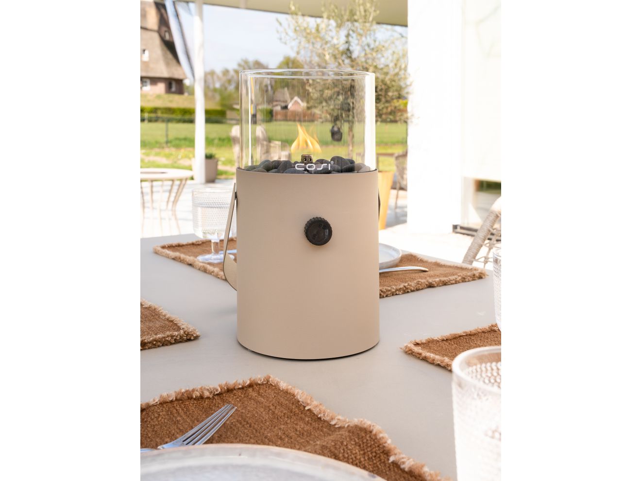 Cosiscoop Original Tischkamin ø 16 cm (h:30 cm) Taupe 16cm